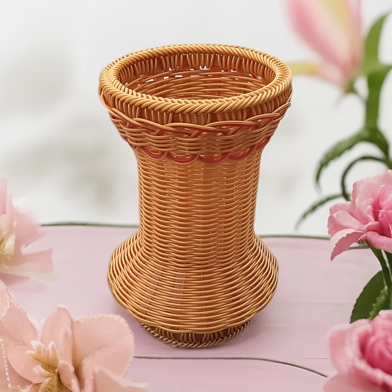 All Homes Rural Style Plastic Vase – Spring Song Pastoral Table Flower Decor