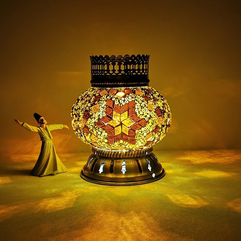 Handmade Turkish Lamp – Mosaic Stained Glass LED Table Night Light | All Homes