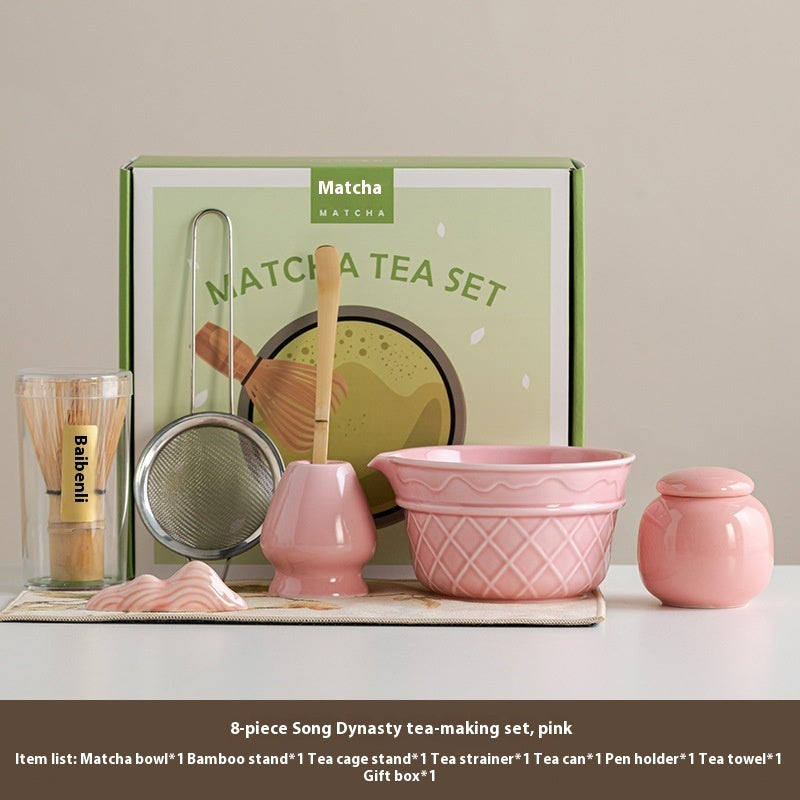 Ice Cream Matcha Bowl Set – Ceramic Matcha Tools Kit for Tea Lovers | All Homes