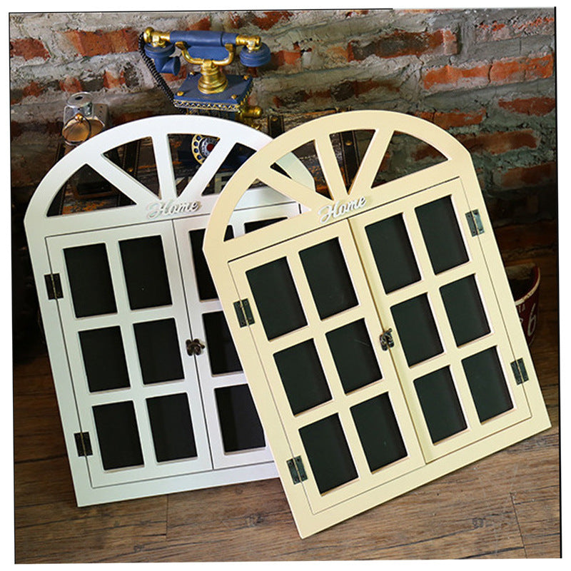 Wooden False Window Chalkboard Wall Decor – Rustic Driftwood Wall Decor | All Homes