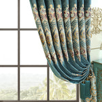 Luxury Green Velvet Curtains – Elegant Embroidered Blackout Drapes | All Homes