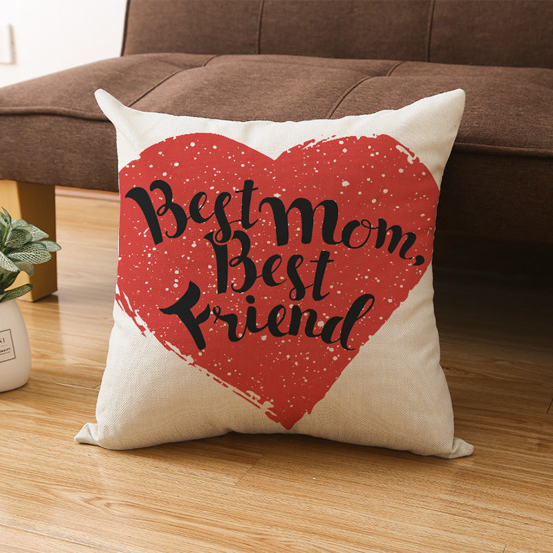 All Homes Festive Linen Cushion Cover – Decorative Sofa Pillow Case 45x45cm