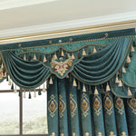 Luxury Green Velvet Curtains – Elegant Embroidered Blackout Drapes | All Homes