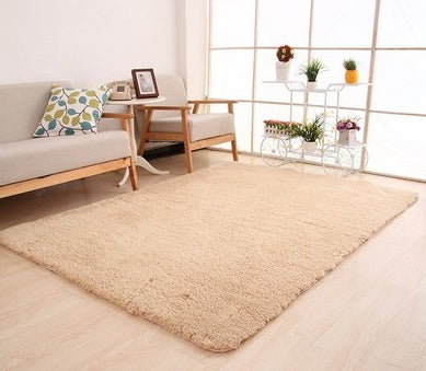 Living Room Rug Soft Plush Carpet White Area Mat for Bedroom Kitchen – All Homes