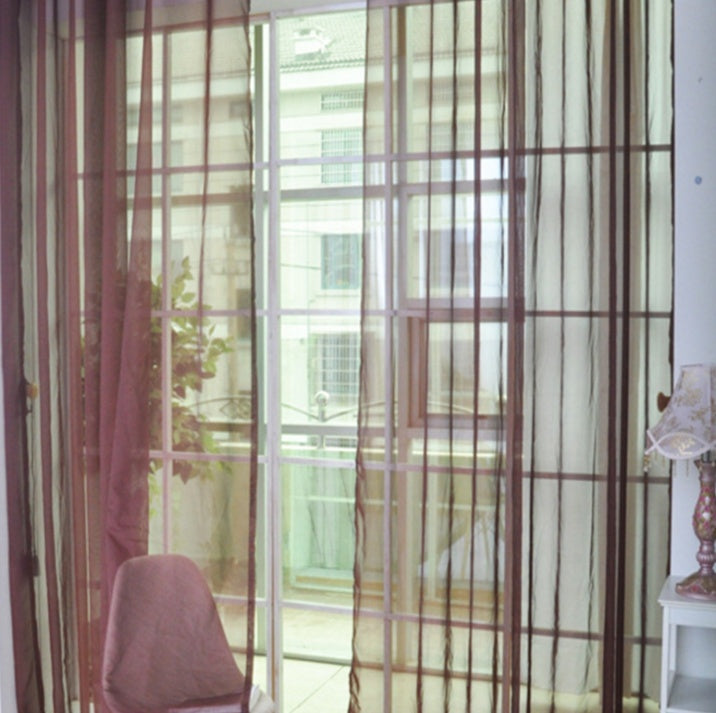 All Homes Modern Sheer Curtains – Solid Tulle Transparent Curtains for Living Room & Bedroom