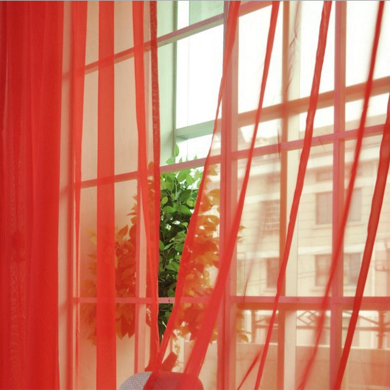 All Homes Modern Sheer Curtains – Solid Tulle Transparent Curtains for Living Room & Bedroom