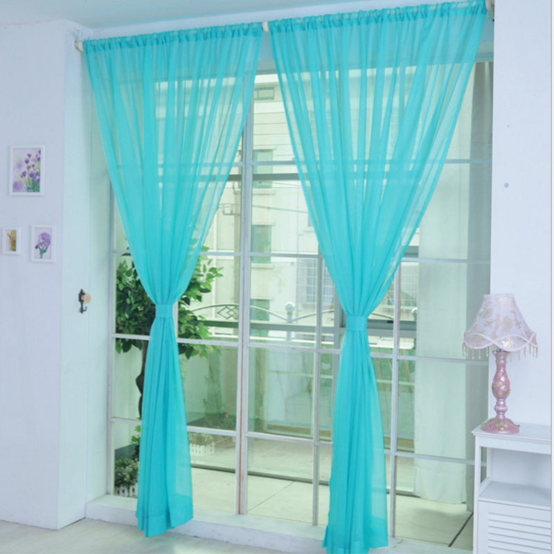All Homes Modern Sheer Curtains – Solid Tulle Transparent Curtains for Living Room & Bedroom