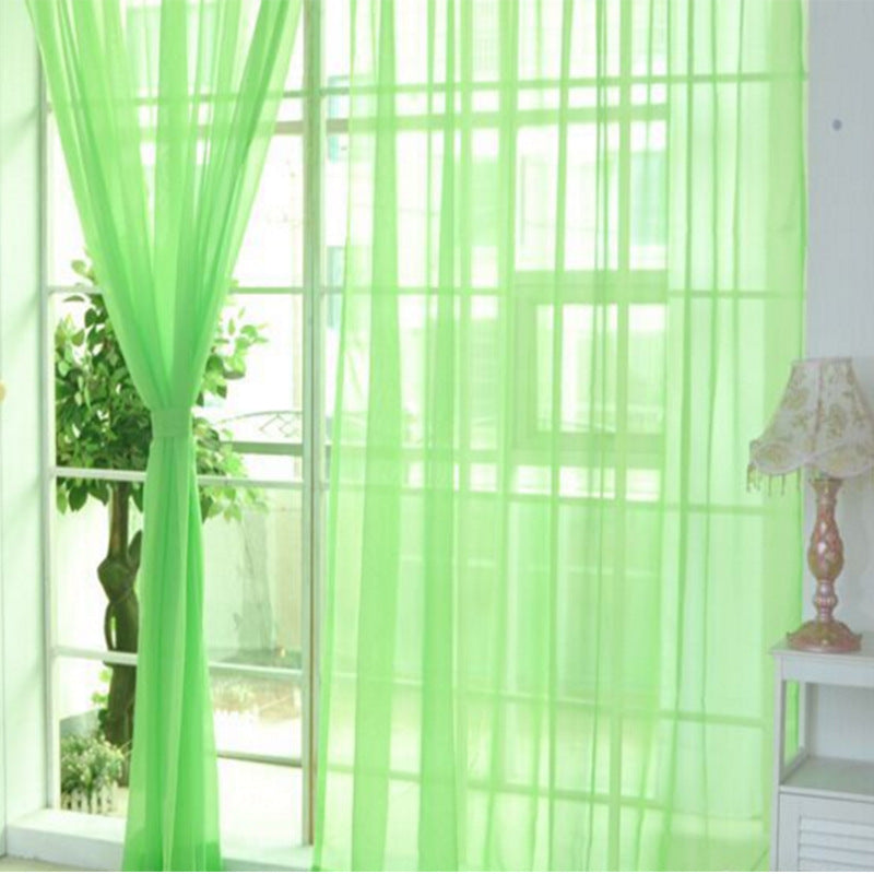 All Homes Modern Sheer Curtains – Solid Tulle Transparent Curtains for Living Room & Bedroom