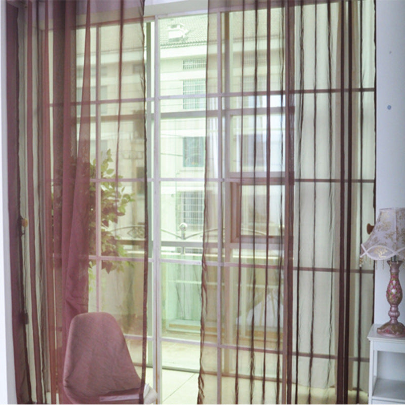 All Homes Modern Sheer Curtains – Solid Tulle Transparent Curtains for Living Room & Bedroom