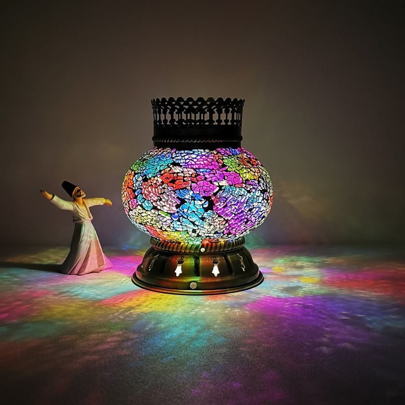 Handmade Turkish Lamp – Mosaic Stained Glass LED Table Night Light | All Homes