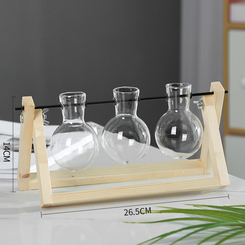 Waterford Vase Swing Wooden Stand Glass Planter | All Homes