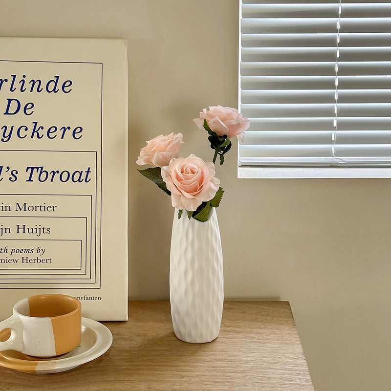 Tulip Vase – Modern Ceramic White Vase for Living Room Decor | All Homes