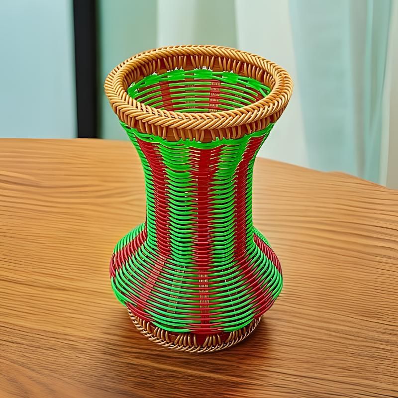 All Homes Rural Style Plastic Vase – Spring Song Pastoral Table Flower Decor