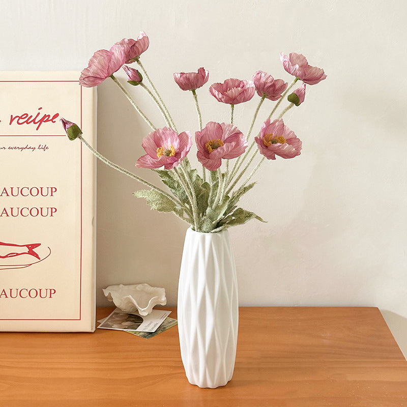 Tulip Vase – Modern Ceramic White Vase for Living Room Decor | All Homes