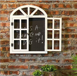 Wooden False Window Chalkboard Wall Decor – Rustic Driftwood Wall Decor | All Homes