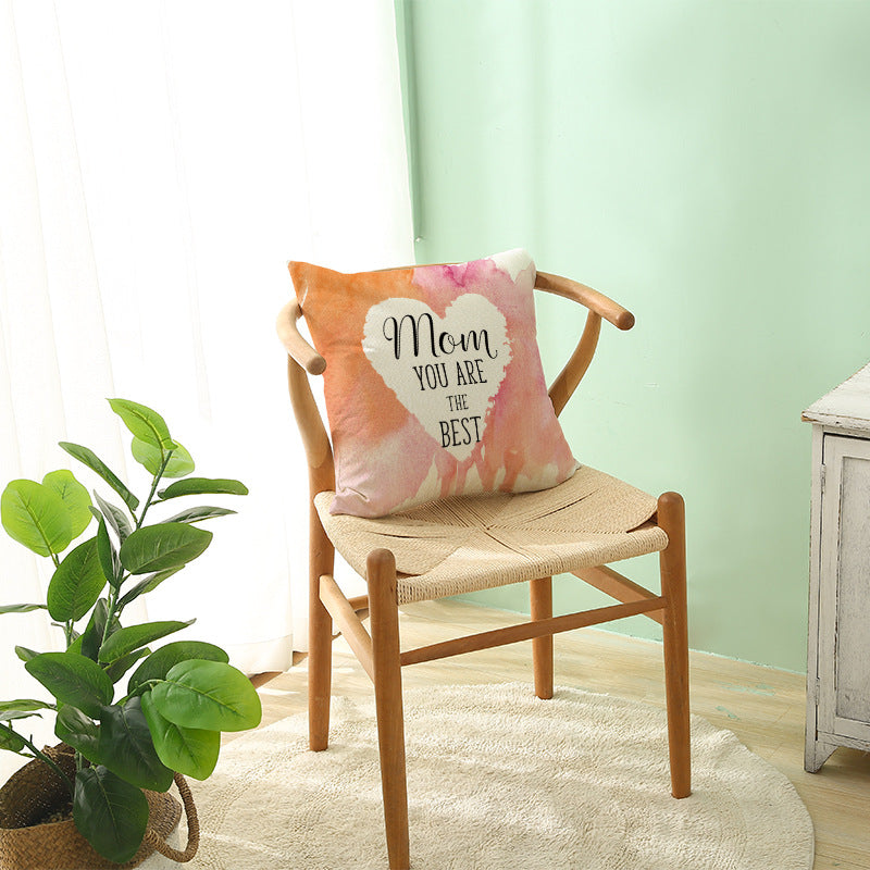 All Homes Festive Linen Cushion Cover – Decorative Sofa Pillow Case 45x45cm