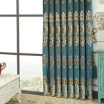 Luxury Green Velvet Curtains – Elegant Embroidered Blackout Drapes | All Homes