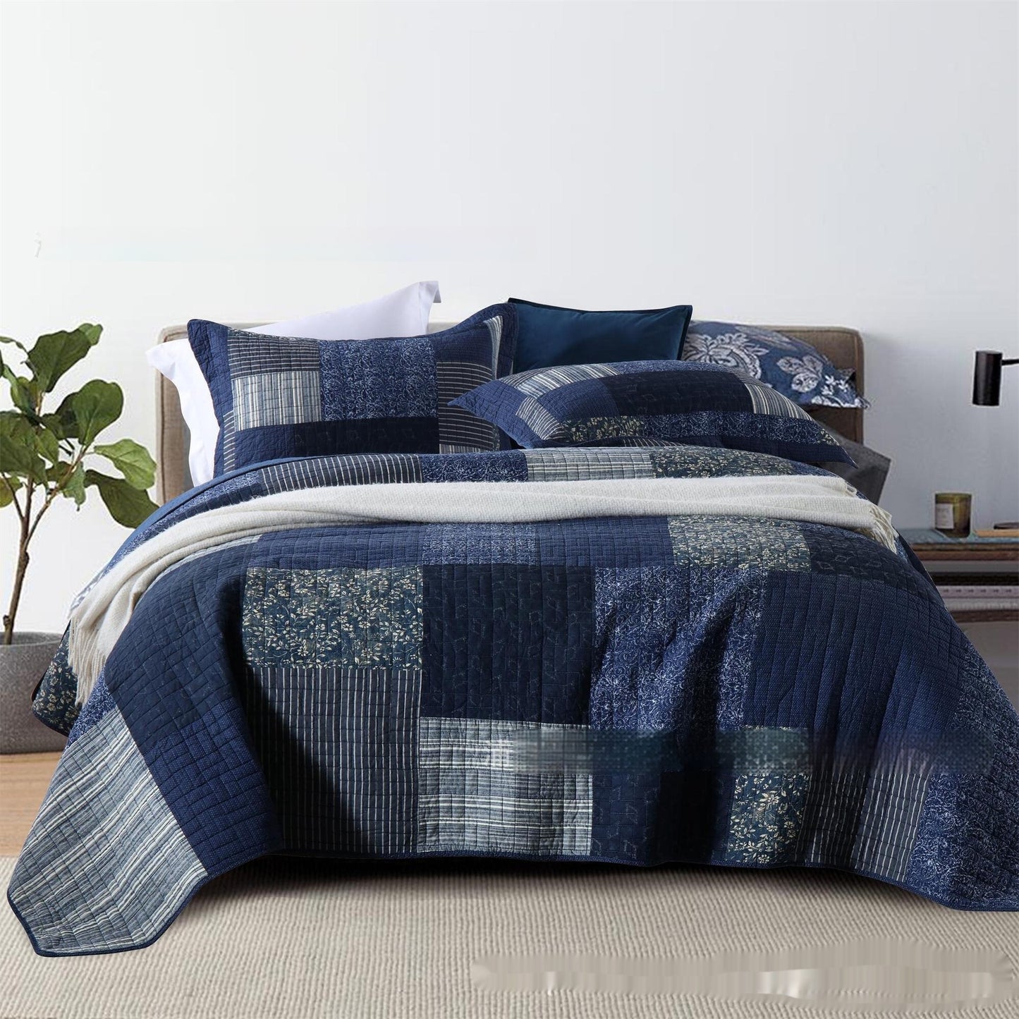 Cozy Line Home Fashions Cotton Patchwork Quilt Set – 3-Piece Bedding | All Homes