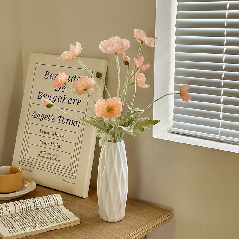 Tulip Vase – Modern Ceramic White Vase for Living Room Decor | All Homes