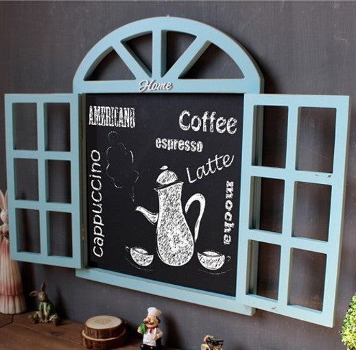 Wooden False Window Chalkboard Wall Decor – Rustic Driftwood Wall Decor | All Homes