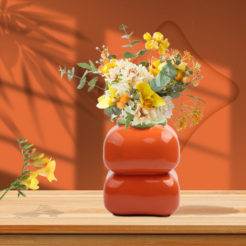 Shop Spring Vase – Chinese Persimmon Ceramic Sculpture | All Homes