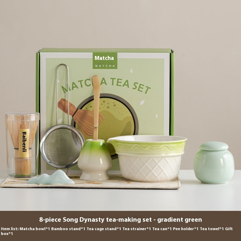 Ice Cream Matcha Bowl Set – Ceramic Matcha Tools Kit for Tea Lovers | All Homes