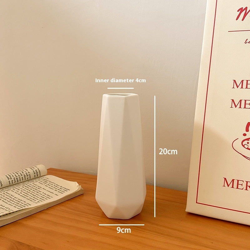 Tulip Vase – Modern Ceramic White Vase for Living Room Decor | All Homes