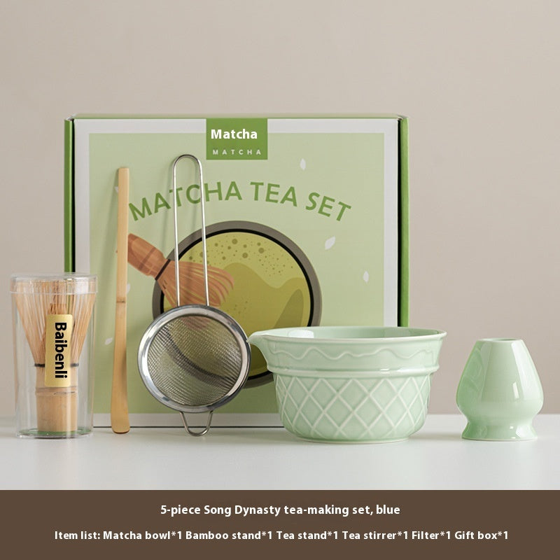 Ice Cream Matcha Bowl Set – Ceramic Matcha Tools Kit for Tea Lovers | All Homes