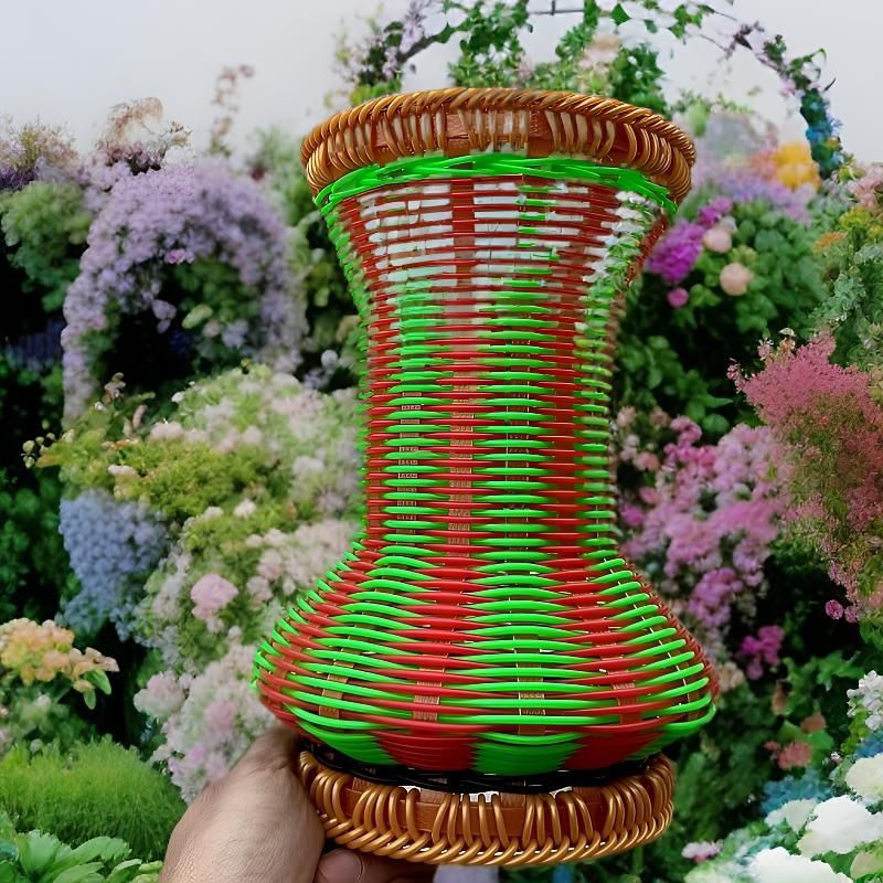 All Homes Rural Style Plastic Vase – Spring Song Pastoral Table Flower Decor