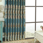 Luxury Green Velvet Curtains – Elegant Embroidered Blackout Drapes | All Homes