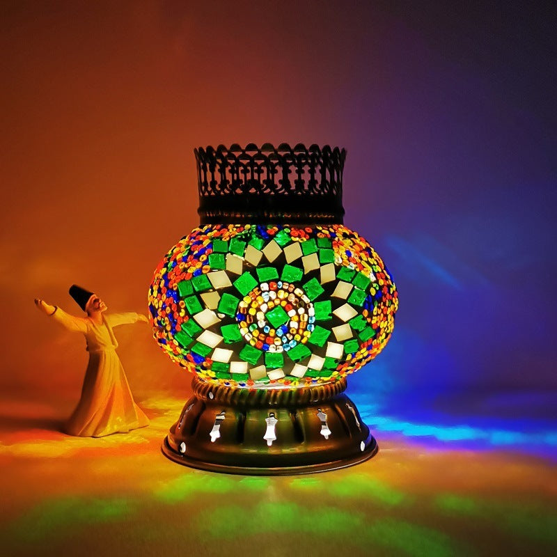 Handmade Turkish Lamp – Mosaic Stained Glass LED Table Night Light | All Homes