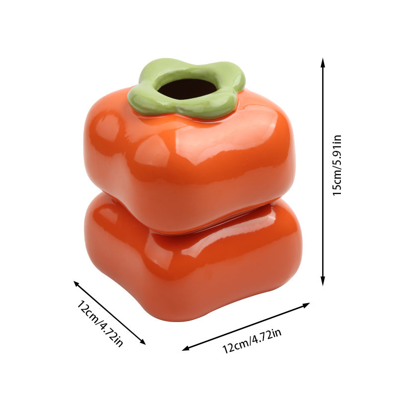 Shop Spring Vase – Chinese Persimmon Ceramic Sculpture | All Homes