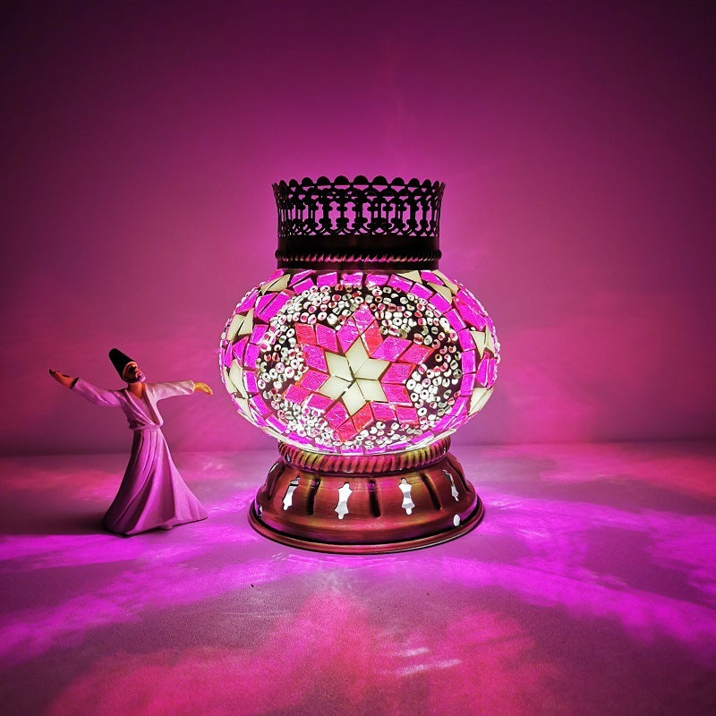 Handmade Turkish Lamp – Mosaic Stained Glass LED Table Night Light | All Homes