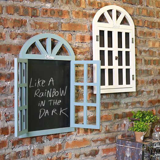 Wooden False Window Chalkboard Wall Decor – Rustic Driftwood Wall Decor | All Homes