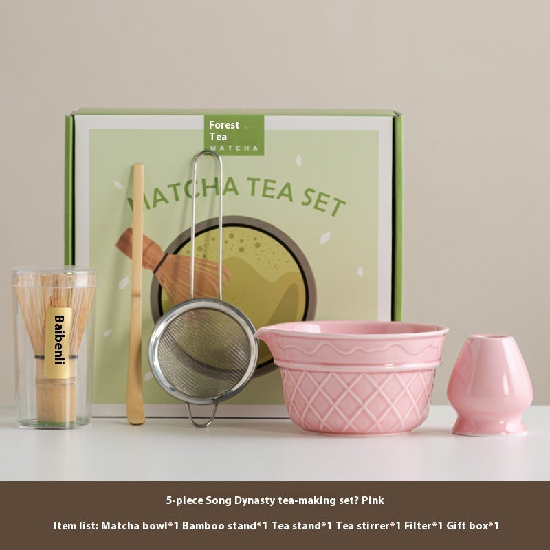 Ice Cream Matcha Bowl Set – Ceramic Matcha Tools Kit for Tea Lovers | All Homes
