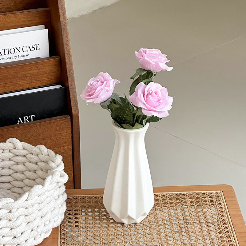 Tulip Vase – Modern Ceramic White Vase for Living Room Decor | All Homes