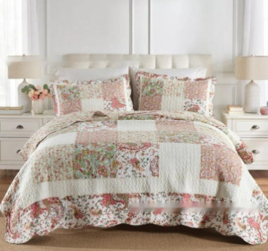Cozy Line Home Fashions Cotton Patchwork Quilt Set – 3-Piece Bedding | All Homes