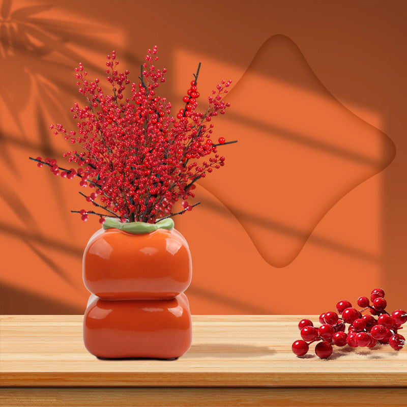 Shop Spring Vase – Chinese Persimmon Ceramic Sculpture | All Homes