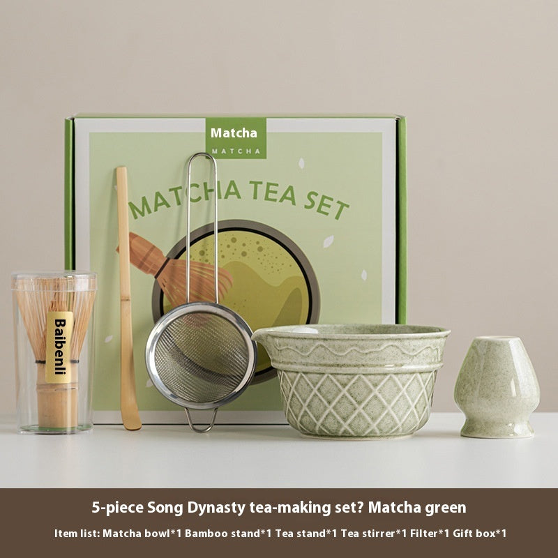 Ice Cream Matcha Bowl Set – Ceramic Matcha Tools Kit for Tea Lovers | All Homes