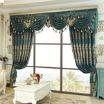 Luxury Green Velvet Curtains – Elegant Embroidered Blackout Drapes | All Homes