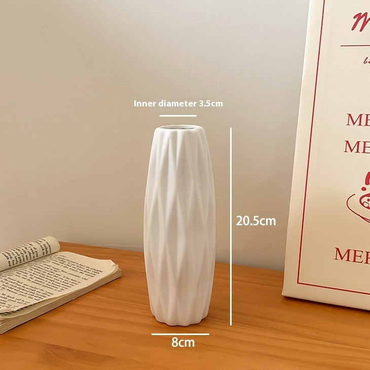 Tulip Vase – Modern Ceramic White Vase for Living Room Decor | All Homes