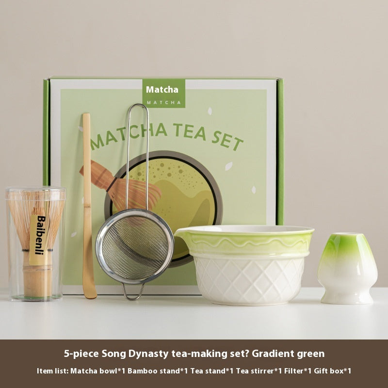 Ice Cream Matcha Bowl Set – Ceramic Matcha Tools Kit for Tea Lovers | All Homes