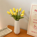 Tulip Vase – Modern Ceramic White Vase for Living Room Decor | All Homes