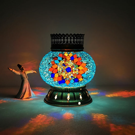 Handmade Turkish Lamp – Mosaic Stained Glass LED Table Night Light | All Homes