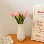 Tulip Vase – Modern Ceramic White Vase for Living Room Decor | All Homes