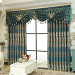 Luxury Green Velvet Curtains – Elegant Embroidered Blackout Drapes | All Homes