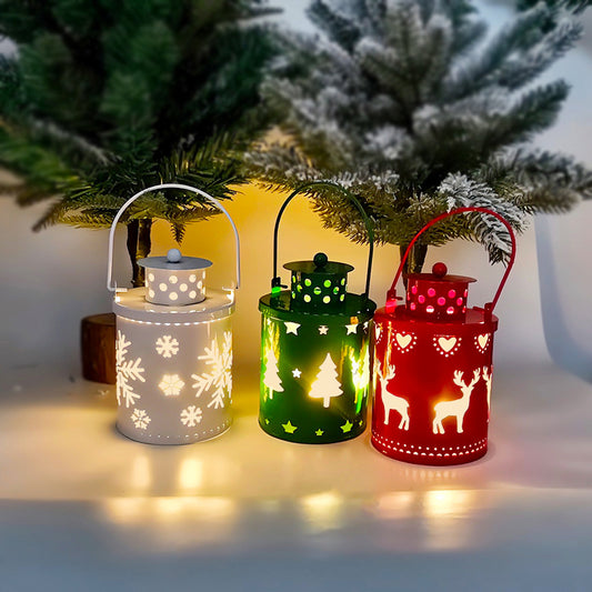 Christmas Candle Lantern LED Wind Light | Nordic Holiday Decor | All Homes