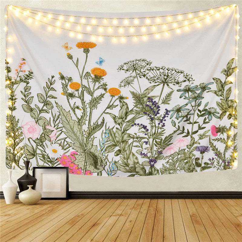 Botanical Print Fabric Tapestry – Decorative Wall Art & Background | All Homes