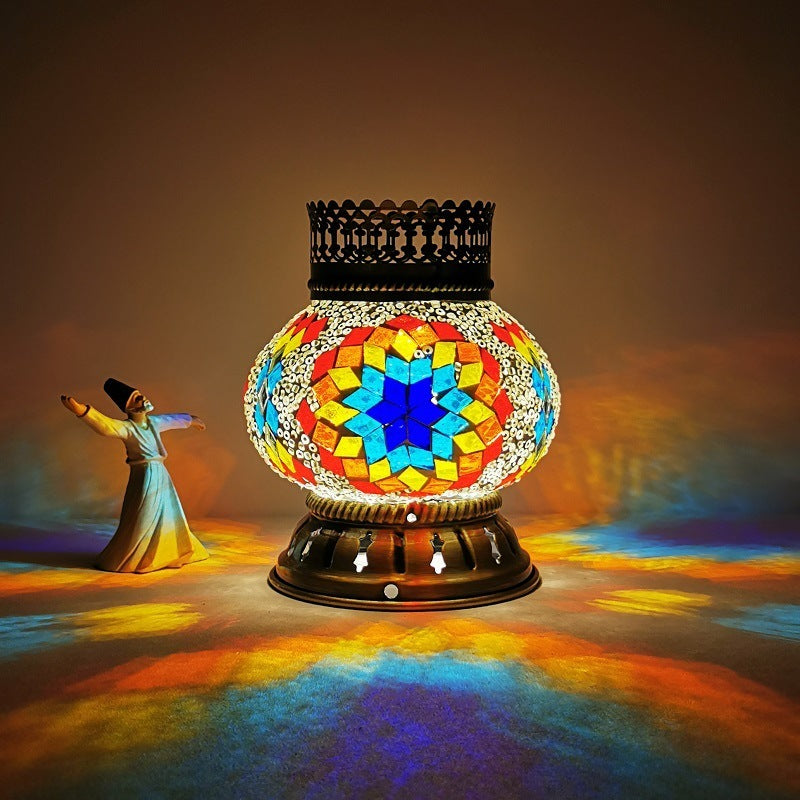 Handmade Turkish Lamp – Mosaic Stained Glass LED Table Night Light | All Homes
