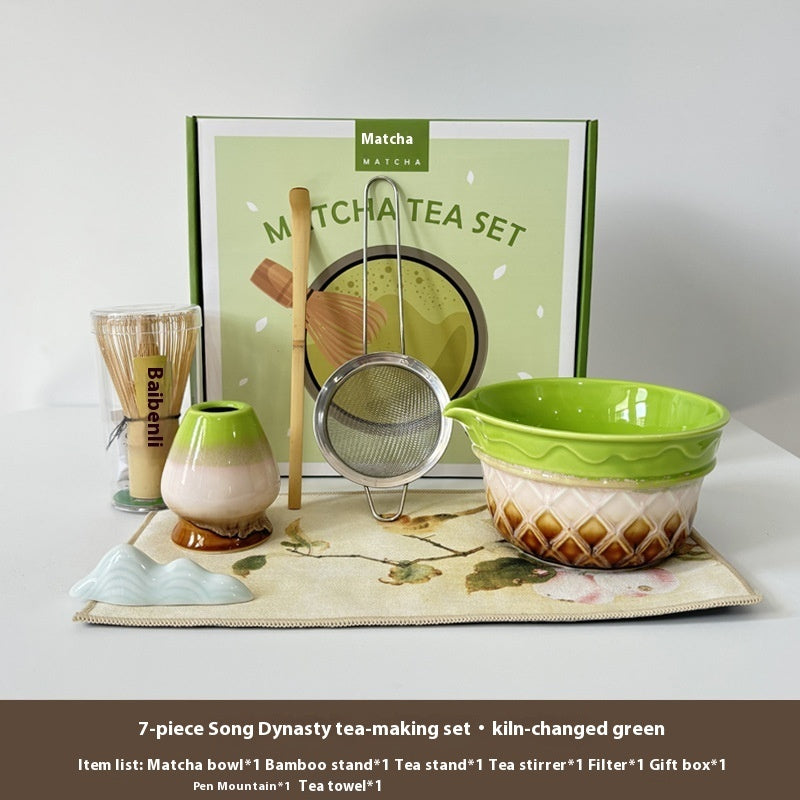 Ice Cream Matcha Bowl Set – Ceramic Matcha Tools Kit for Tea Lovers | All Homes
